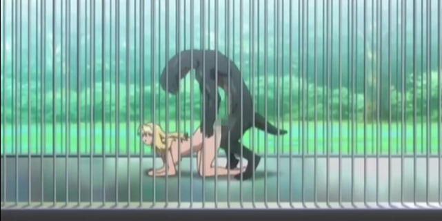 Big dicked lizard beast explores the girl’s pussy