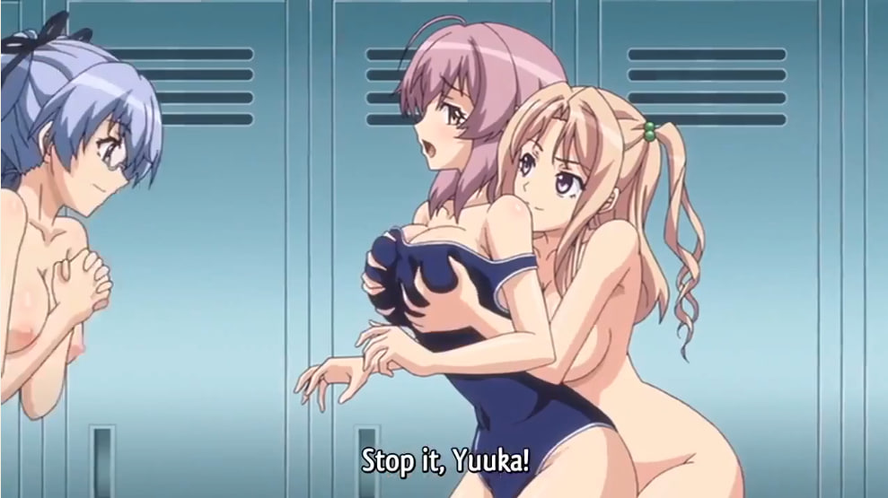 Sexy hentai swim team frozen and fucked by angry pervert